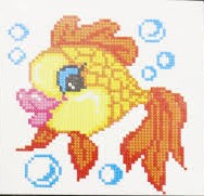 Золотая рыбка (набор для вышивания крестом) Искусница Маленькие