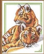 Два тигренка (набор для вышивания крестом) Искусница прочие