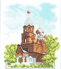 Спасская церковь (набор для вышивания крестом) Искусница Средние