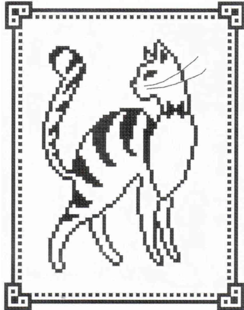 Графика Кот (набор для вышивания крестом) Искусница Маленькие