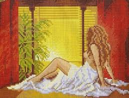 Девушка у окна (набор для вышивания крестом) Искусница прочие