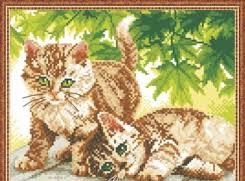 Симпатичные котята (набор для вышивания крестом) Искусница прочие