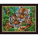 9836 Тигры рисунок на ткани 29*39