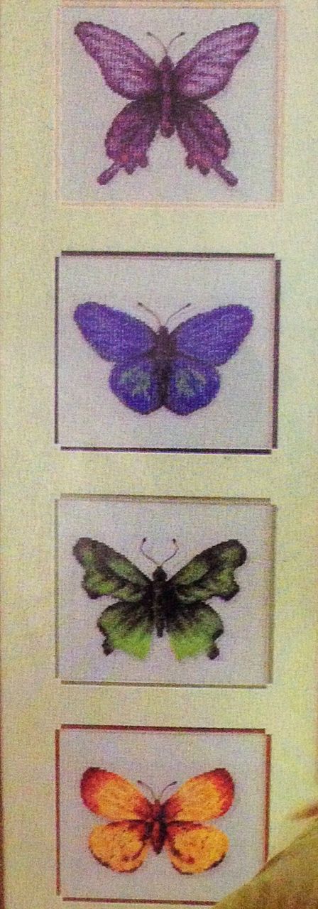 1168 вышивка Китай Бабочки коллекция 25*23*4