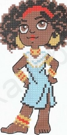 Африканка -мировая девчонка (набор для вышивания крестом) Искусница Средние