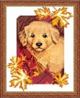 Золотой щенок (набор для вышивания крестом) Искусница прочие