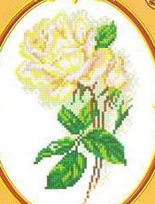 Чайная роза (набор для вышивания крестом) Искусница Средние