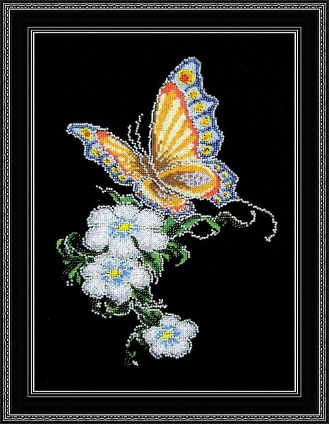 Бабочка на цветке (Набор для выш-я) 