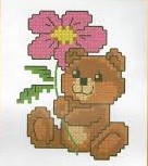 Малыш медвежонок (набор для вышивания крестом) Искусница Маленькие