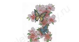 (Б) Бабочки на цветущей ветке Искусница прочие